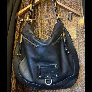 Marc Jacobs by Marc Jacob’s black leather bag  gold accents authentic mj purse